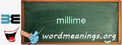 WordMeaning blackboard for millime